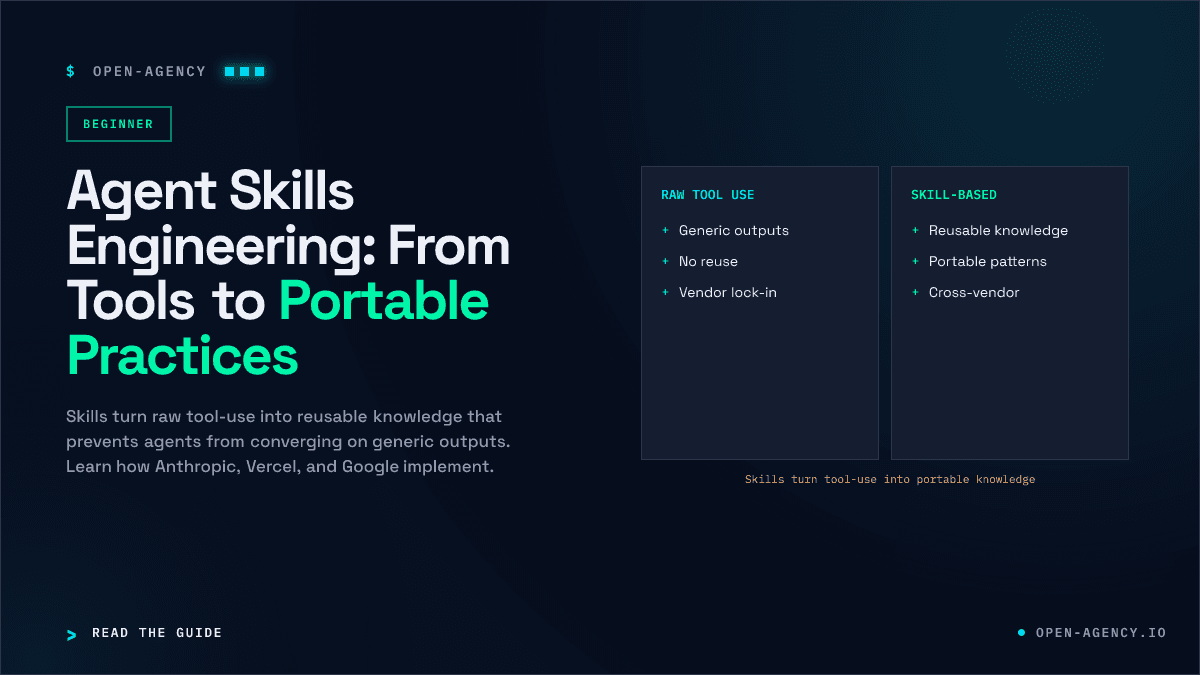 Agent Skills Engineering: From Tools to Portable Practices thumbnail